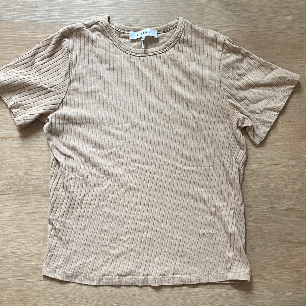 Frame Tan Short Sleeve Tee